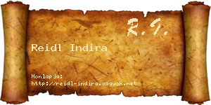 Reidl Indira névjegykártya